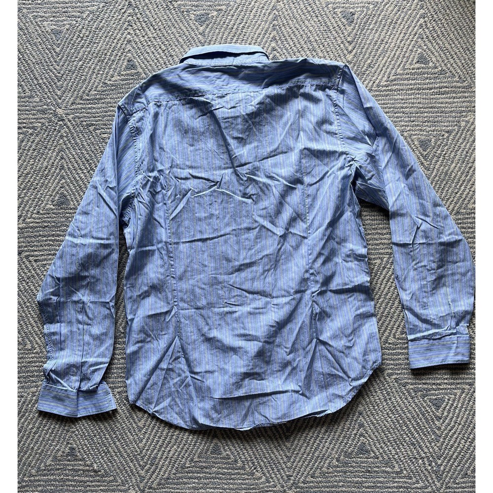 Guess Embroidered Long Sleeve Button Shirt - Blue/Green/Yellow - XL - Picture 8 of 8